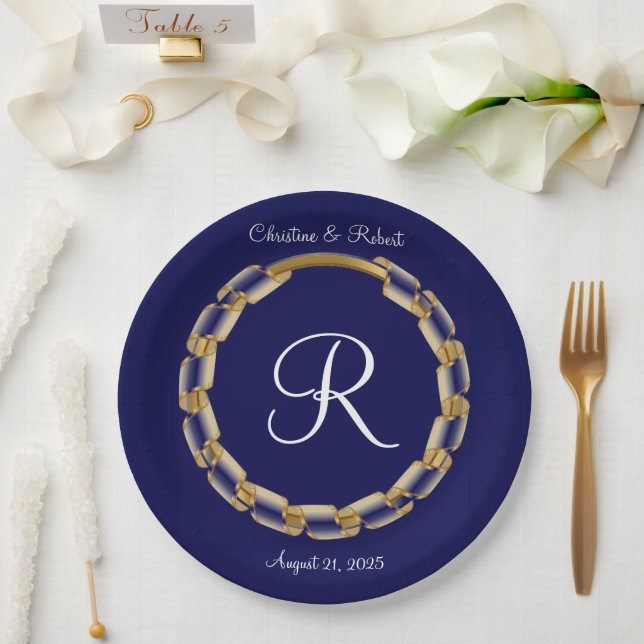 Custom Paper Paper Plate (Wedding)