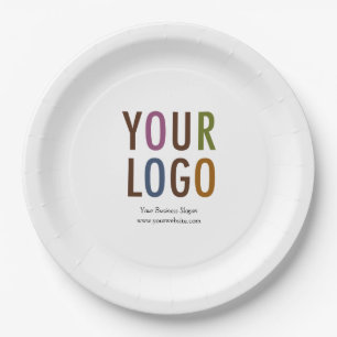 Custom Paper Plate 9" with Logo & Promotional Text