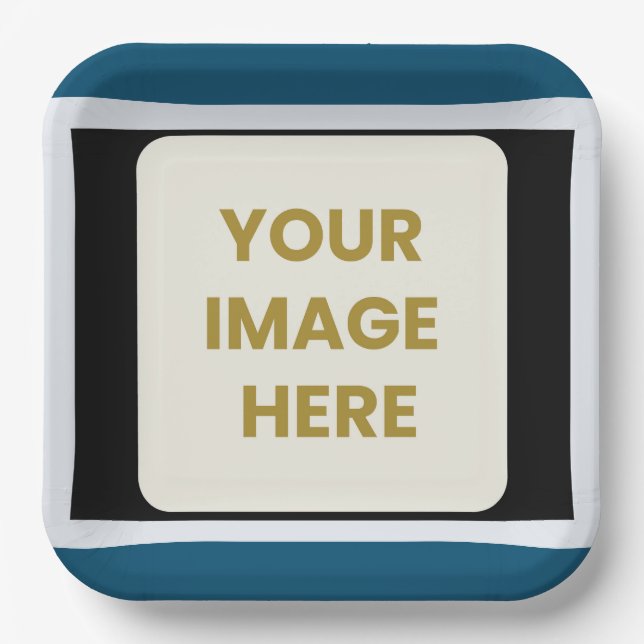 Custom Paper Plates | Photo. Retro. Funny. Elegant (Front)