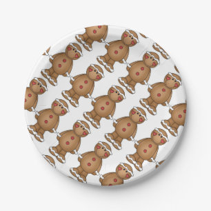 Custom Paper Plates with Gingerbread Man