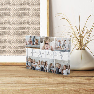 Custom Pappy Grandchildren Photo Block
