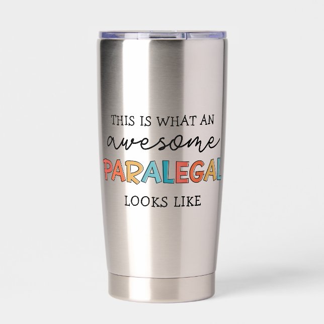 Custom Paralegal Awesome Legal Assistant Funny Insulated Tumbler (Front)