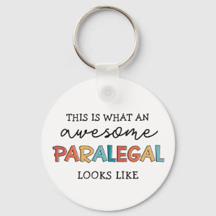 Custom Paralegal Awesome Legal Assistant Funny Key Ring