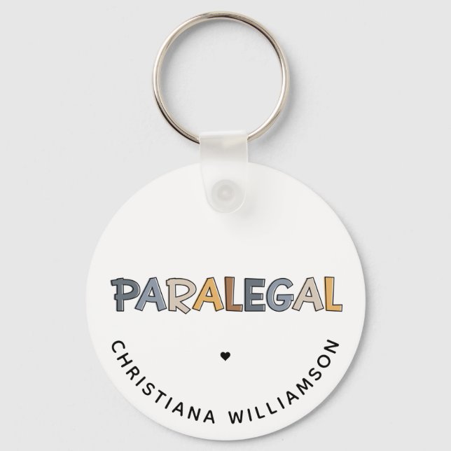 Custom Paralegal Legal Assistant Gifts Key Ring (Front)
