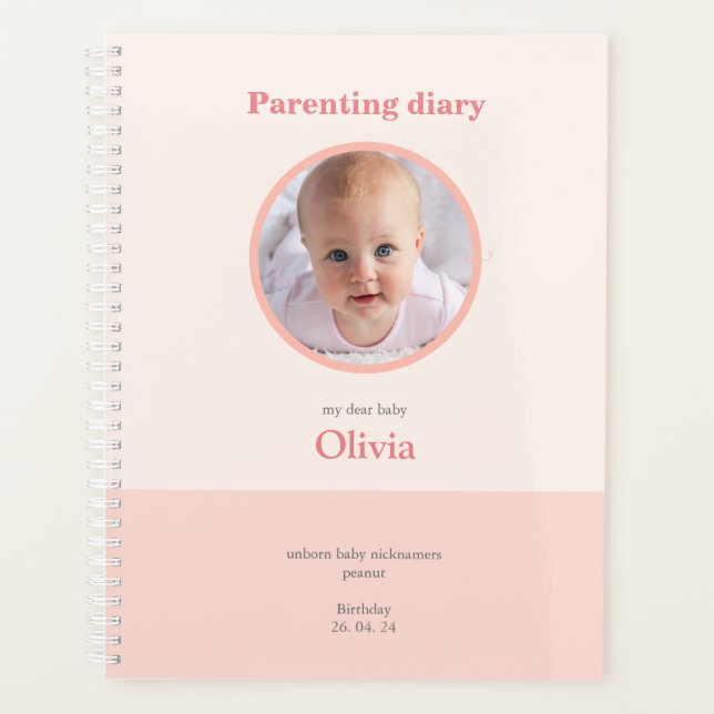 custom parenting diary notebook planner (Front)