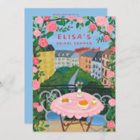 CUSTOM Paris Tea on the Balcony Bridal Shower Art