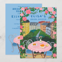 CUSTOM Paris Tea on the Balcony Bridal Shower Art