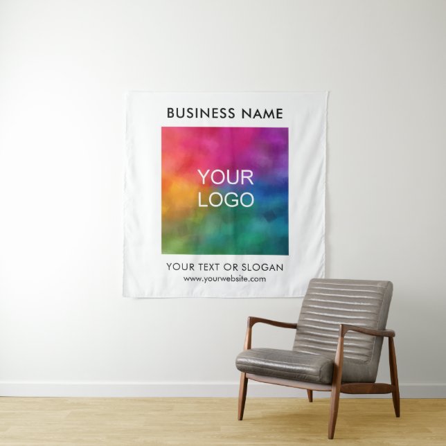 Custom Party Event Seminar Business Logo Template Tapestry (In Situ)