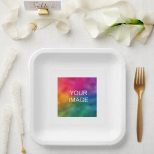 Custom Party Event Simple Minimalist Template Paper Plate