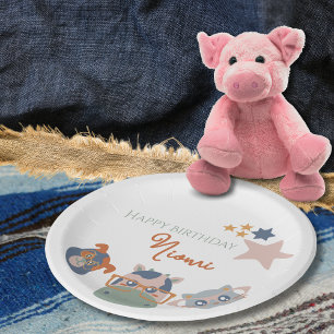 Custom Party Farm Animals Plates