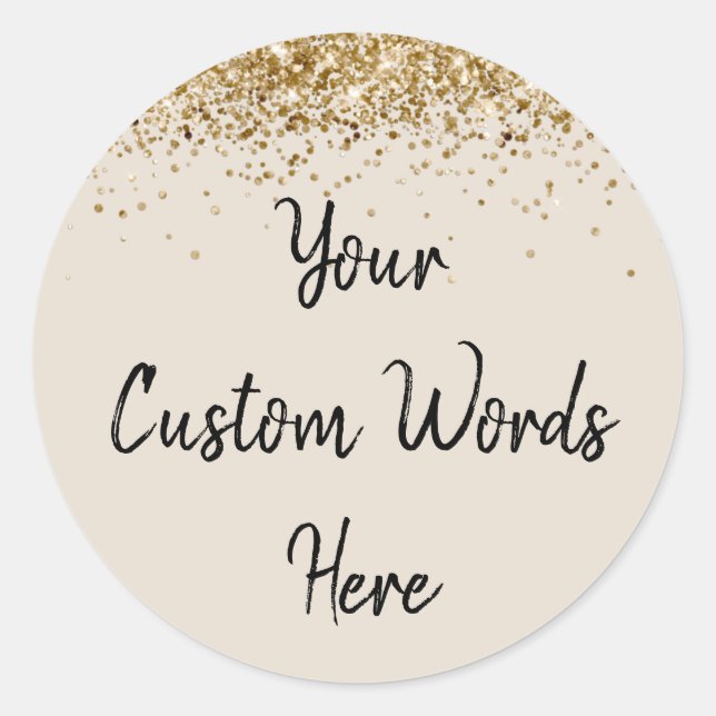 Custom Party Favour Personalised Birthday Classic Round Sticker (Front)