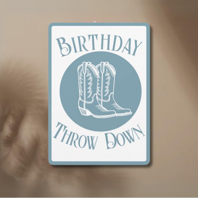 Custom Party Invitation - Country Rodeo Birthday (Cowboy Boots Birthday Party)