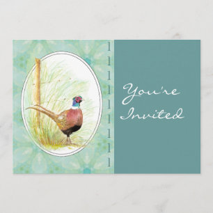 Custom  Party Invite Custom Ring-Necked Pheasant