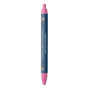 Custom Pastel Blue&purple Cute Floral Ballpoint Blue Ink Pen