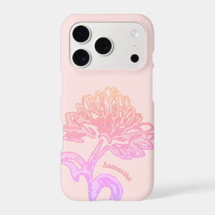 Custom Pastel Blush Pink Floral Gradient Rainbow 