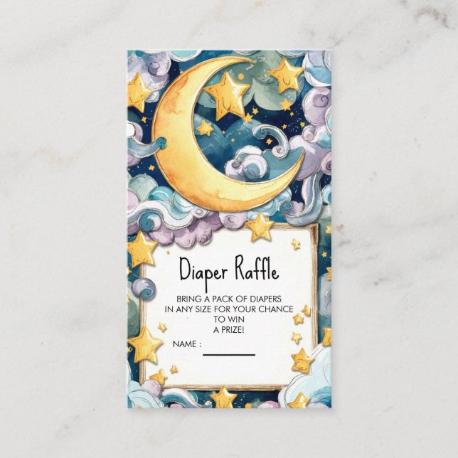 Custom Pastel Celestial Baby Shower Enclosure Card (Front)