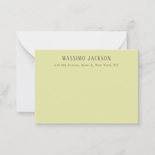 Custom pastel colour personalised minimalist name card