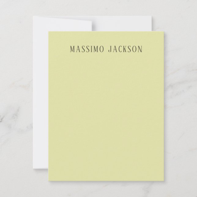 Custom pastel colour personalised minimalist name card (Front)
