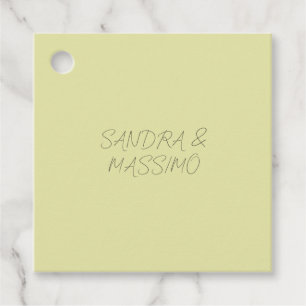 Custom pastel colour personalised minimalist name favour tags