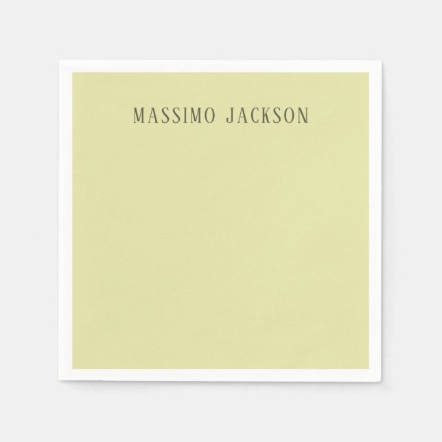 Custom pastel colour personalised minimalist name napkin (Front)