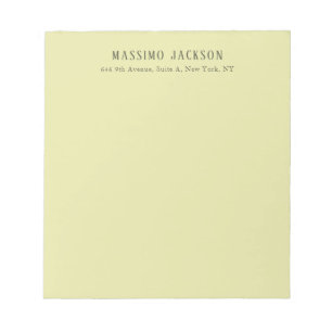 Custom pastel colour personalised minimalist name notepad