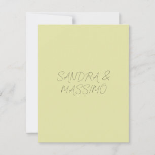 Custom pastel colour personalised minimalist name RSVP card