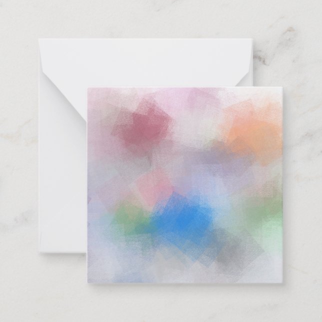 Custom Pastel Colours Abstract Blank Template (Front)