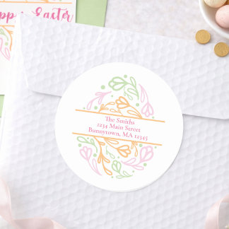 Custom Pastel Easter Egg Return Address Labels
