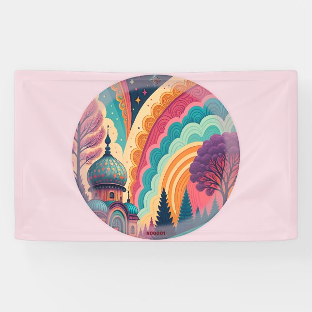 Custom Pastel Fantasy Dome Banner (Horizontal)