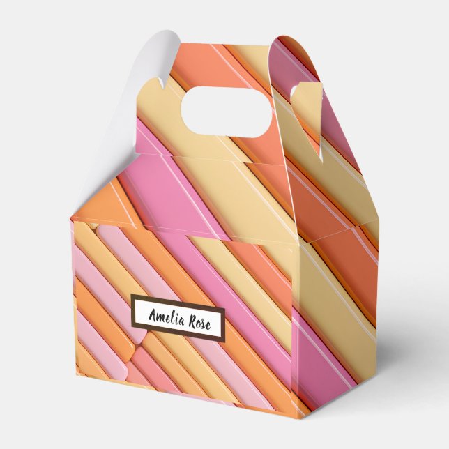 Custom Pastel Geometric Favour Boxes – Abstract   (Front Side)