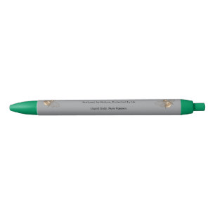 Custom Pastel Green Cute Floral Ballpoint Pen