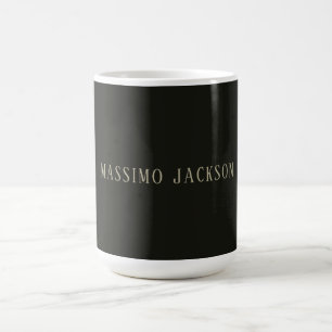Custom pastel grey personalised minimalist name coffee mug