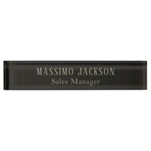 Custom pastel grey personalised minimalist name nameplate