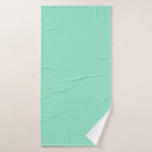 Custom Pastel Mint Solid Colour Minimalist Bath Towel