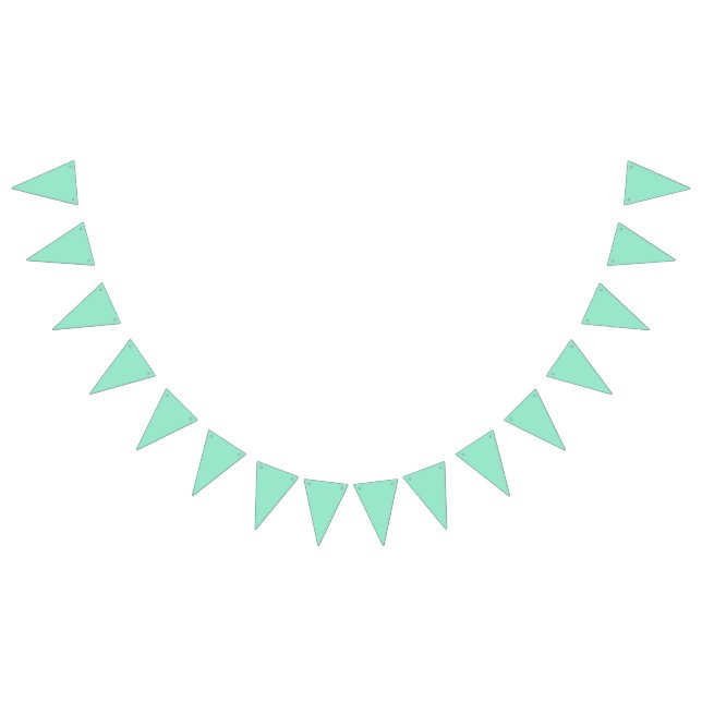 Custom Pastel Mint Solid Colour Minimalist Wedding Bunting (All)