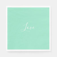 Custom Pastel Mint Solid Colour Minimalist Wedding