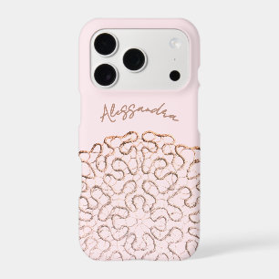 Custom Pastel Pink Blush Rose Gold Retro Crochet