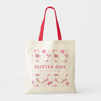 Custom Pastel Pink Coquette Iridescent Pattern Tote Bag
