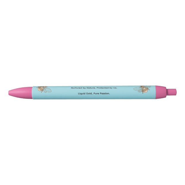 Custom Pastel Pink Cute Floral Ballpoint Pen (Front)