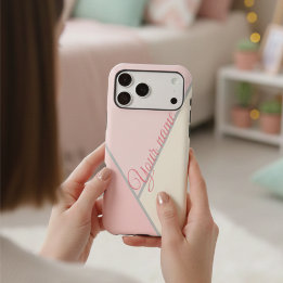 Custom Pastel Pink Geometric Colour Block Gift
