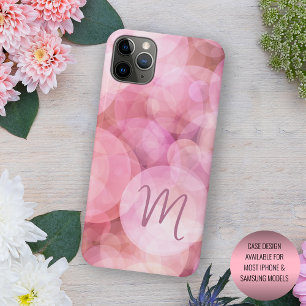 Custom Pastel Rose Blush Pink Bubbles Pattern Case-Mate iPhone Case