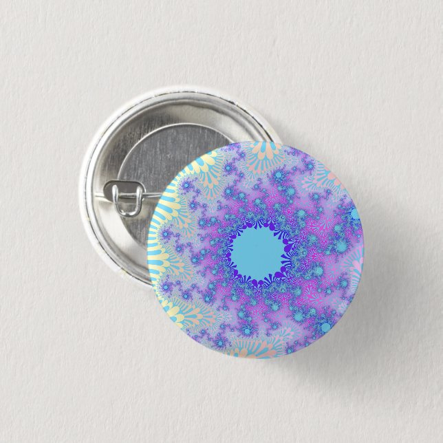 Custom Pastel Sky Sunburst Small Round Button (Front & Back)