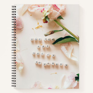 Custom Pastel Spiral Notebook with Photo and Quote