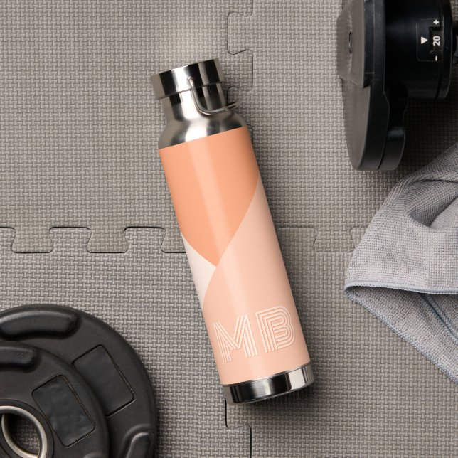 Custom Pastel Sunny Peach Summer Coral Orange Water Bottle (Gym)