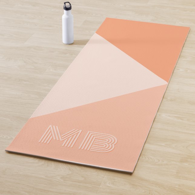 Custom Pastel Sunny Peach Summer Coral Orange Yoga Mat (In Situ)