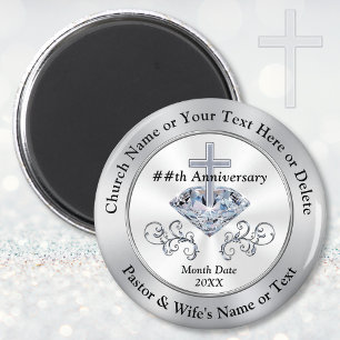 Custom Pastor or Church Anniversary Party Favours Magnet