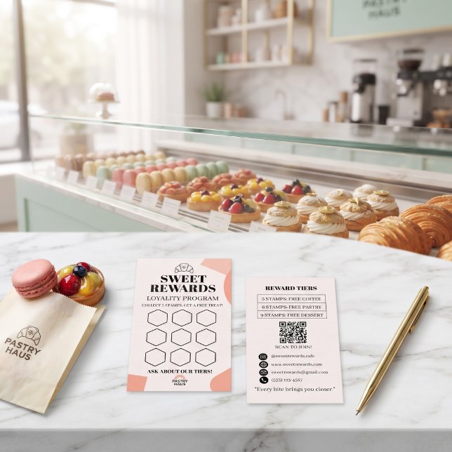 Custom Pastry Sweet Rewards Loyalty Card (Creator Uploaded)