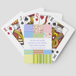 Custom Patchwork Quilt Shop Promotional Playing Ca Cards