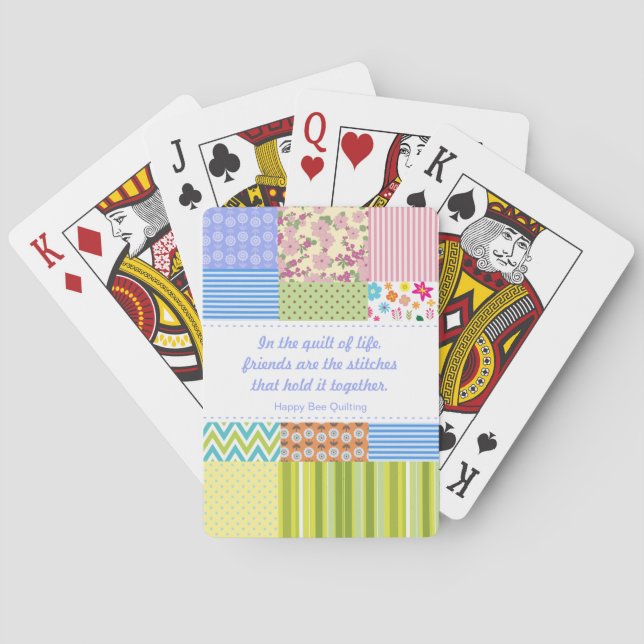 Custom Patchwork Quilters Playing Cards (Back)