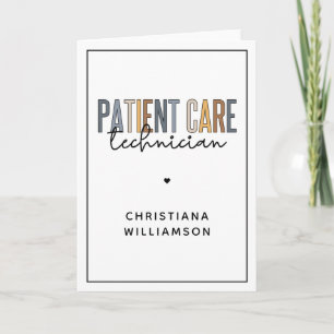 Custom Patient Care Technician PCT Gifts Card